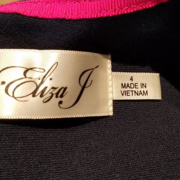 Eliza J Fit 'N Flare Dress Colorblock Sleeveless - Picture 2 of 6